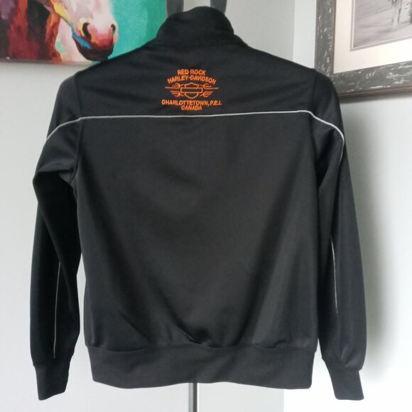 Harley-Davidson women's full zip black track jacket size small - Picture 2 of 10